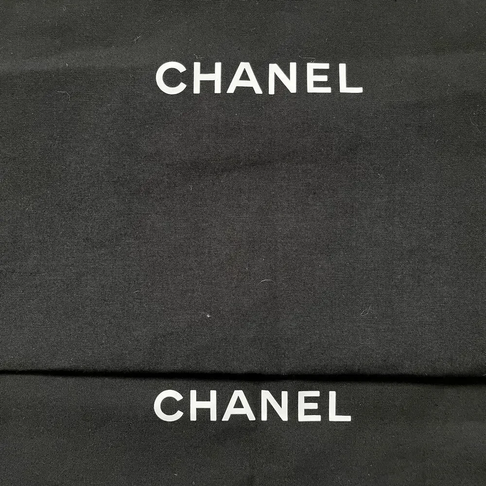 Chanel Black Drawstring Protective Cover Sleeper Dust Bag - Set of Two Bags - Picture 3 of 6